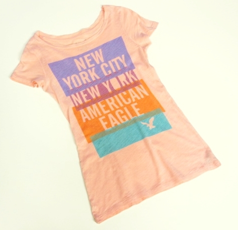 American Eagle Outfitters 半袖Tシャツ アメリカンイーグル アウトフィッターズ 薄手 XS NEW YORK CITY_画像2