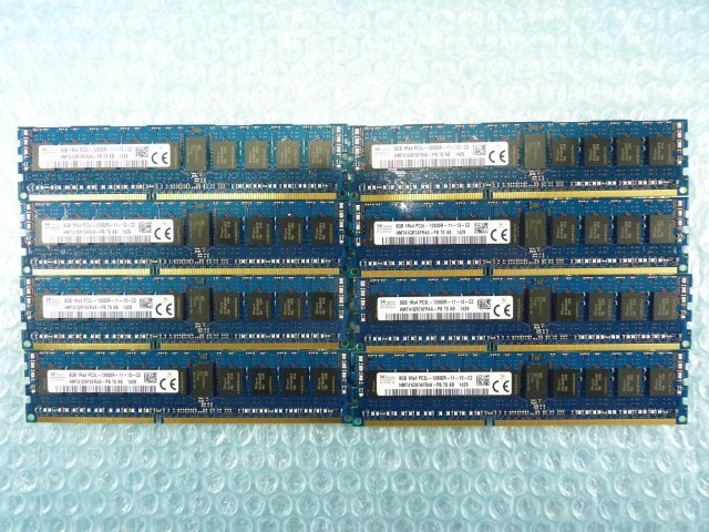 1LPV // 8GB 8枚セット計64GB DDR3-1600 PC3L-12800R Registered RDIMM 1Rx4 HMT41GR7AFR4A-PB // Dell PowerEdge R620 取外