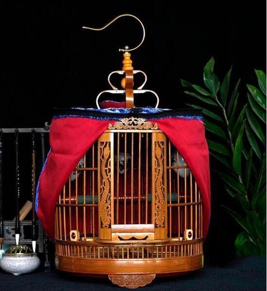 鳥かご 　竹製　 高級宮庭式　手作り　彫刻 　丸竹鳥籠_画像1