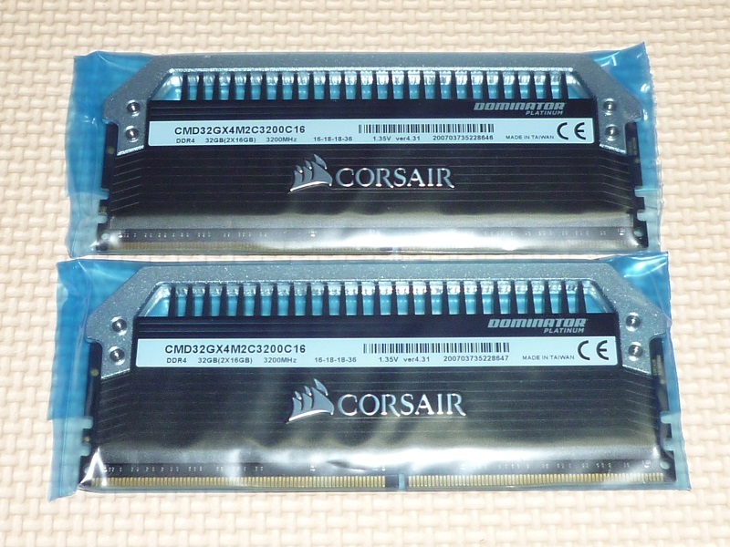 CORSAIR CMD32GX4M2C3200C16 PC4-25600(DDR4-3200) DOMINATOR PLATINUM 16GB×2枚  計32GB [動作品] www.falconofs.com