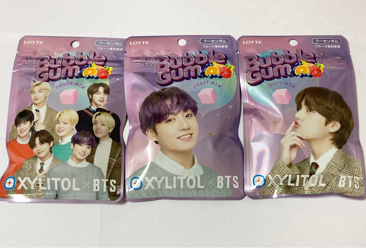 BTS×XYLITOL  コラボ　フーセンガム　メンバー顔写真アップ　パケ買い