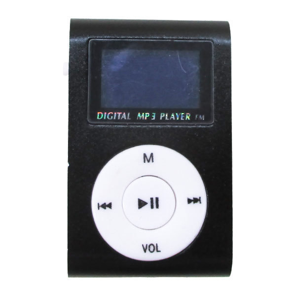 送料無料メール便 MP3プレーヤー アルミ LCDスクリーン付き クリップ microSD式 MP3プレイヤー ブラックｘ１台_画像2