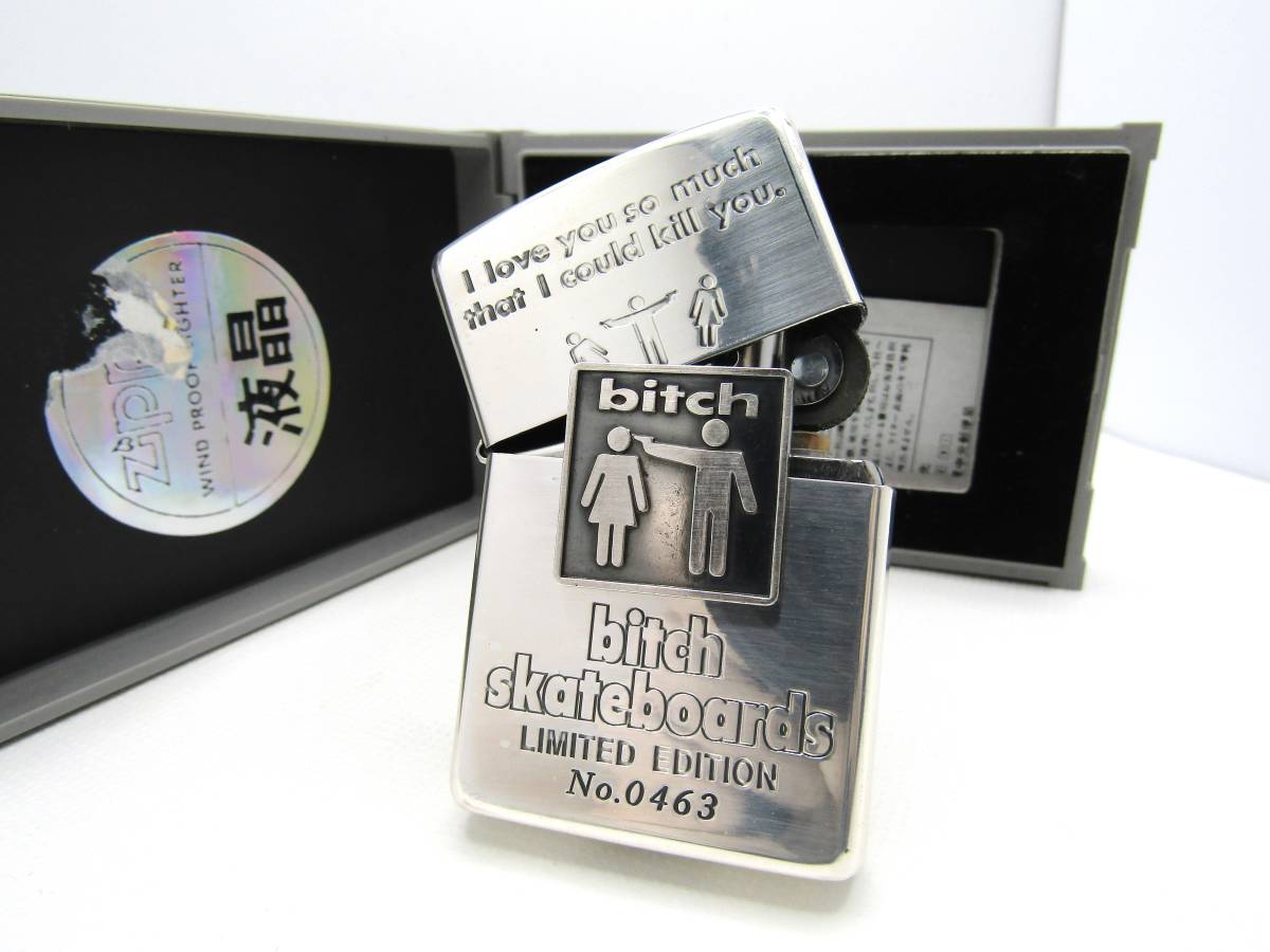 bitchビッチスケートボード☆zippoジッポ トリック1995年未使用 bitchビッチスケートボード☆zippoジッポ トリック1995年未使用
