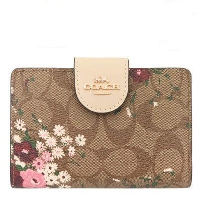 COACH コーチグネチャー エバーグリーン ミディアム コーナー ジップ