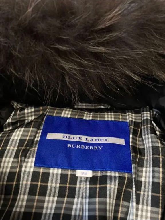 美品】BURBERRYBLUELABEL バーバリーブルーレーベル 38 たぬきファー