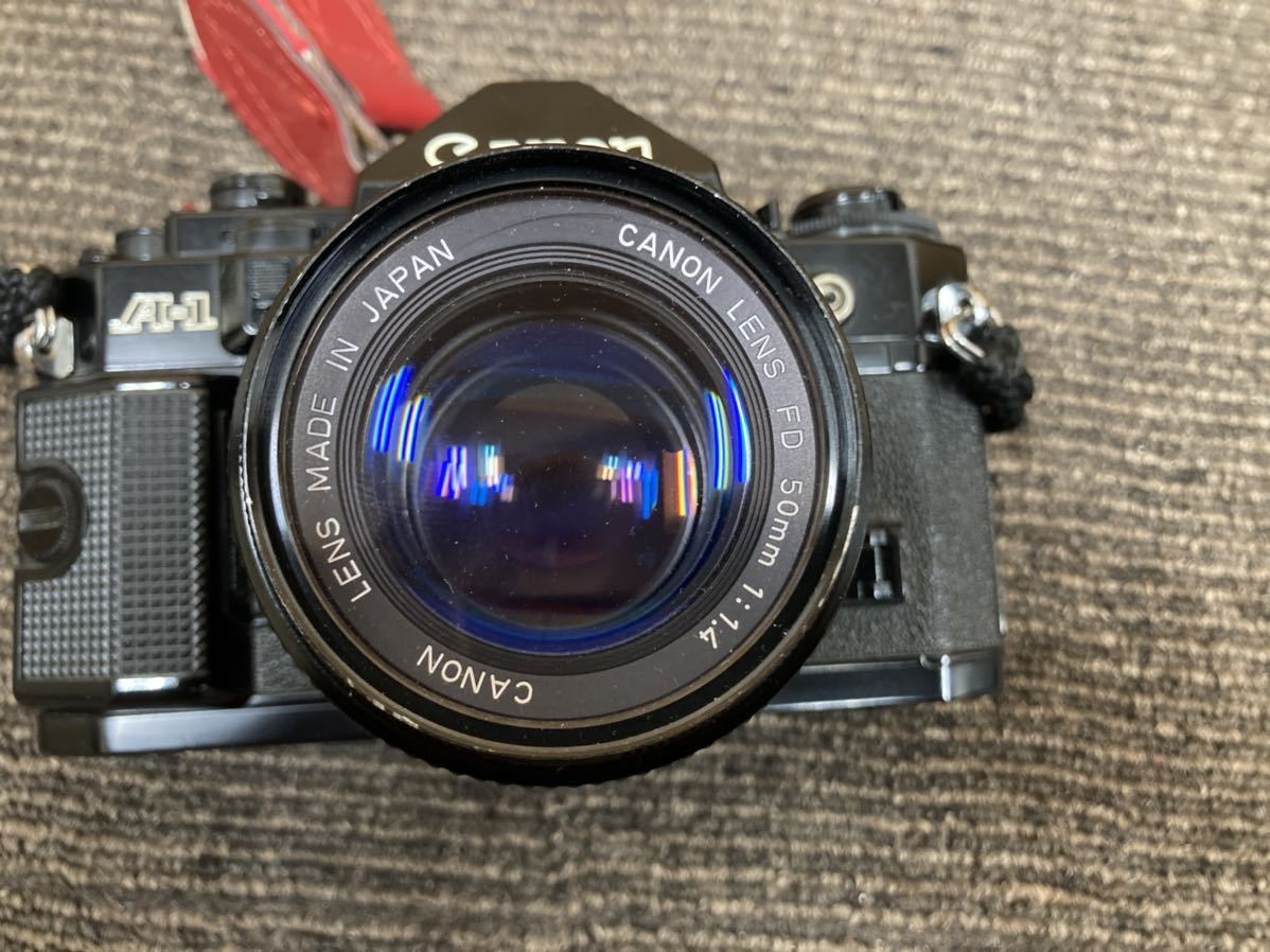 【500円スタート】Canon A-1 CANON LENS FD 50mm 1:1.4一眼レフカメラ　ストラップ・元箱付きシャッター切れます。_画像3