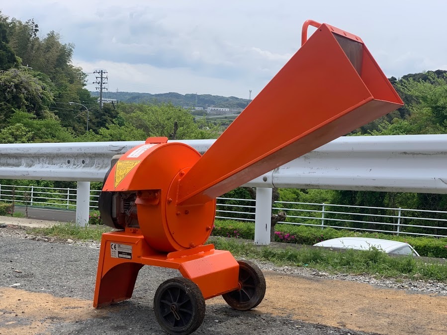シングウ SHINGU 粉砕機 グリーンマシーン チッパー 5PS 破砕機 枝葉処理 粉砕 ウッドチッパー 売切 稼働品静岡湖西発