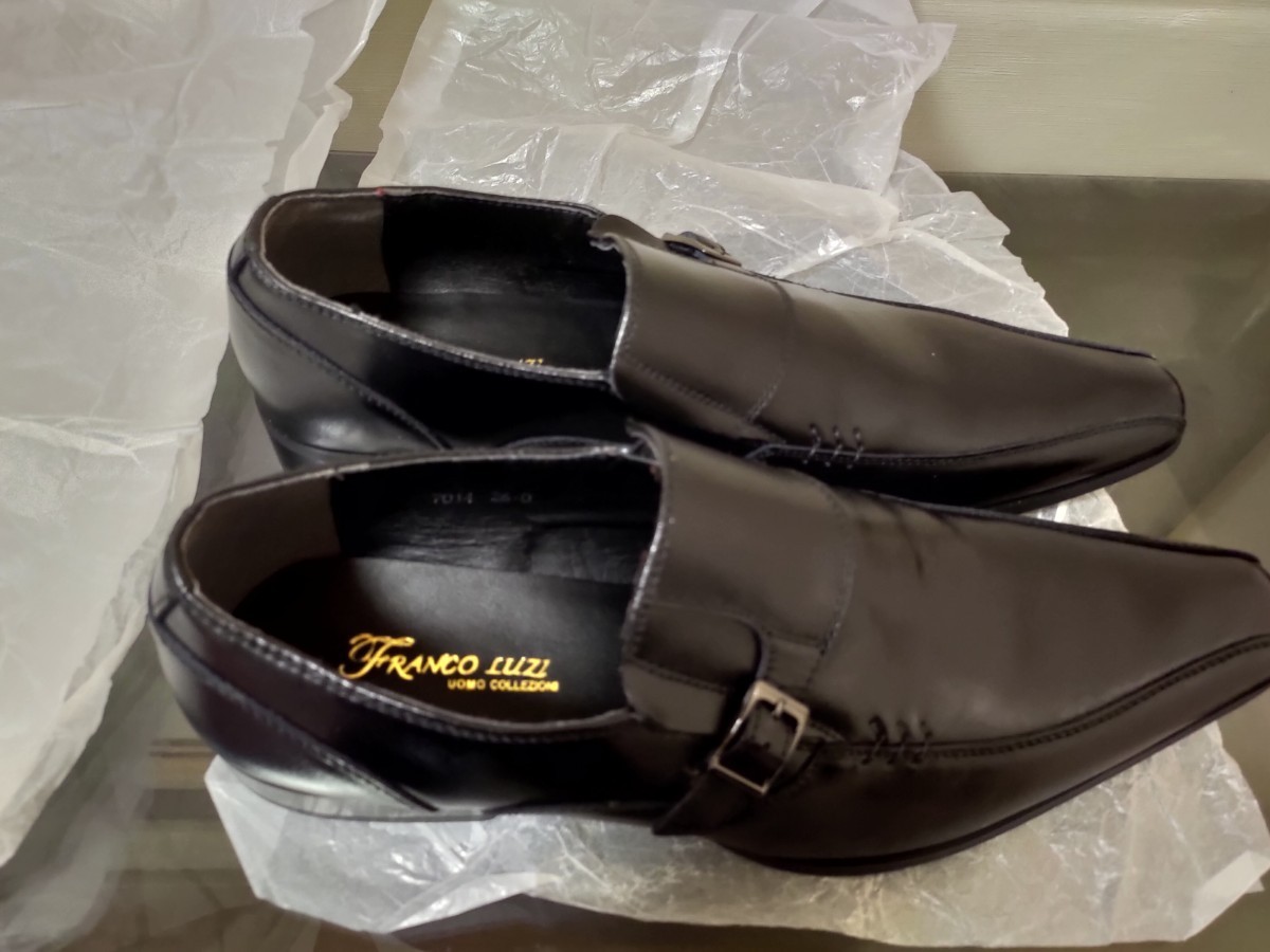 Franco Luzi フランコルッチ 7014 本革 革靴 ブラック Black 26.0cm 　【新品・未使用】