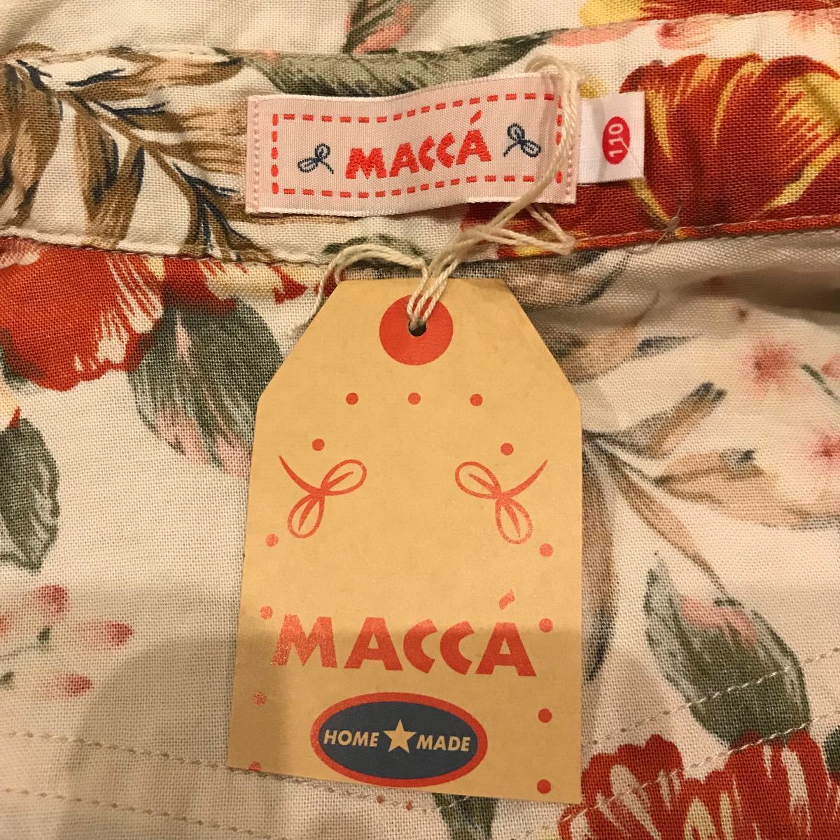 未使用新品 MACCA マッカ 花柄半袖シャツ ハイビスカス