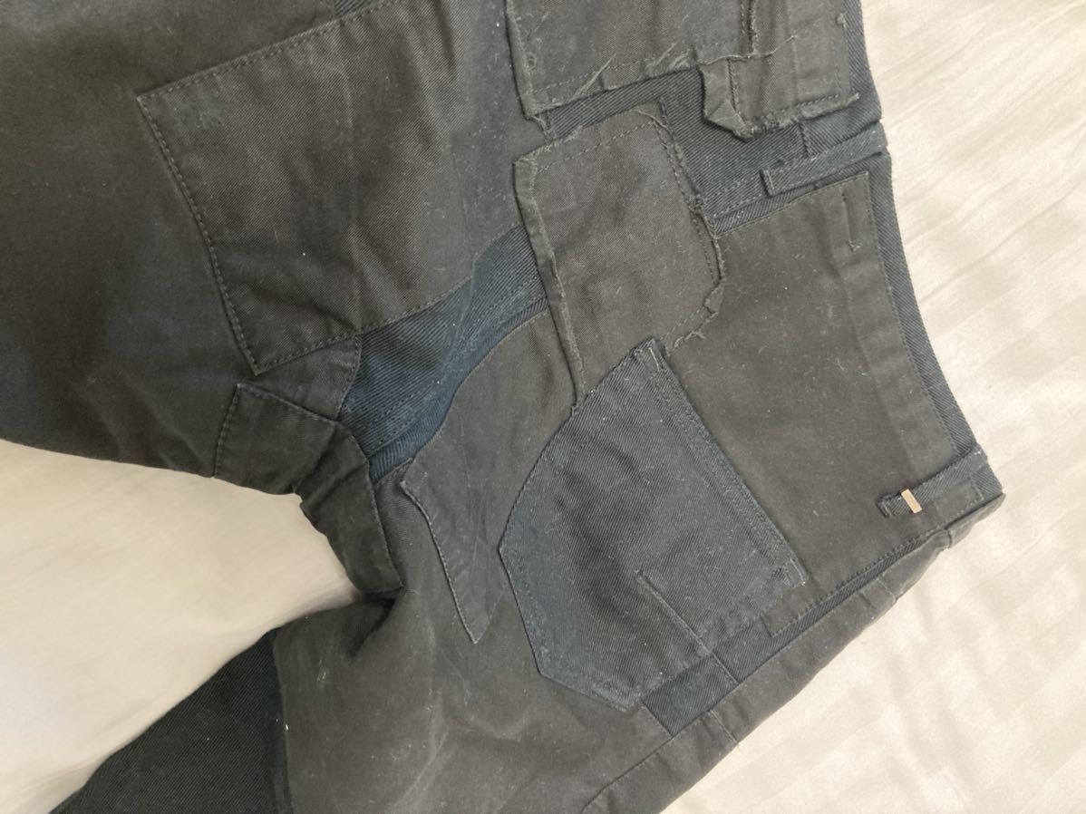 ディオールオム 07AW スタートデニム パンツ パッチワーク エディ