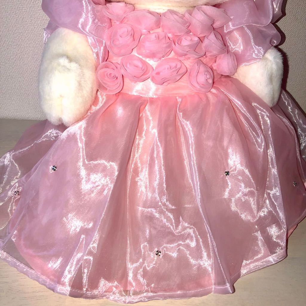 激レア☆ハローキティ☆ぬいぐるみ ウェディングドール 特大 BIG 45cm ドレス ウェルカムドール 2000年 ピンク ローズ バラ サンリオ 美品