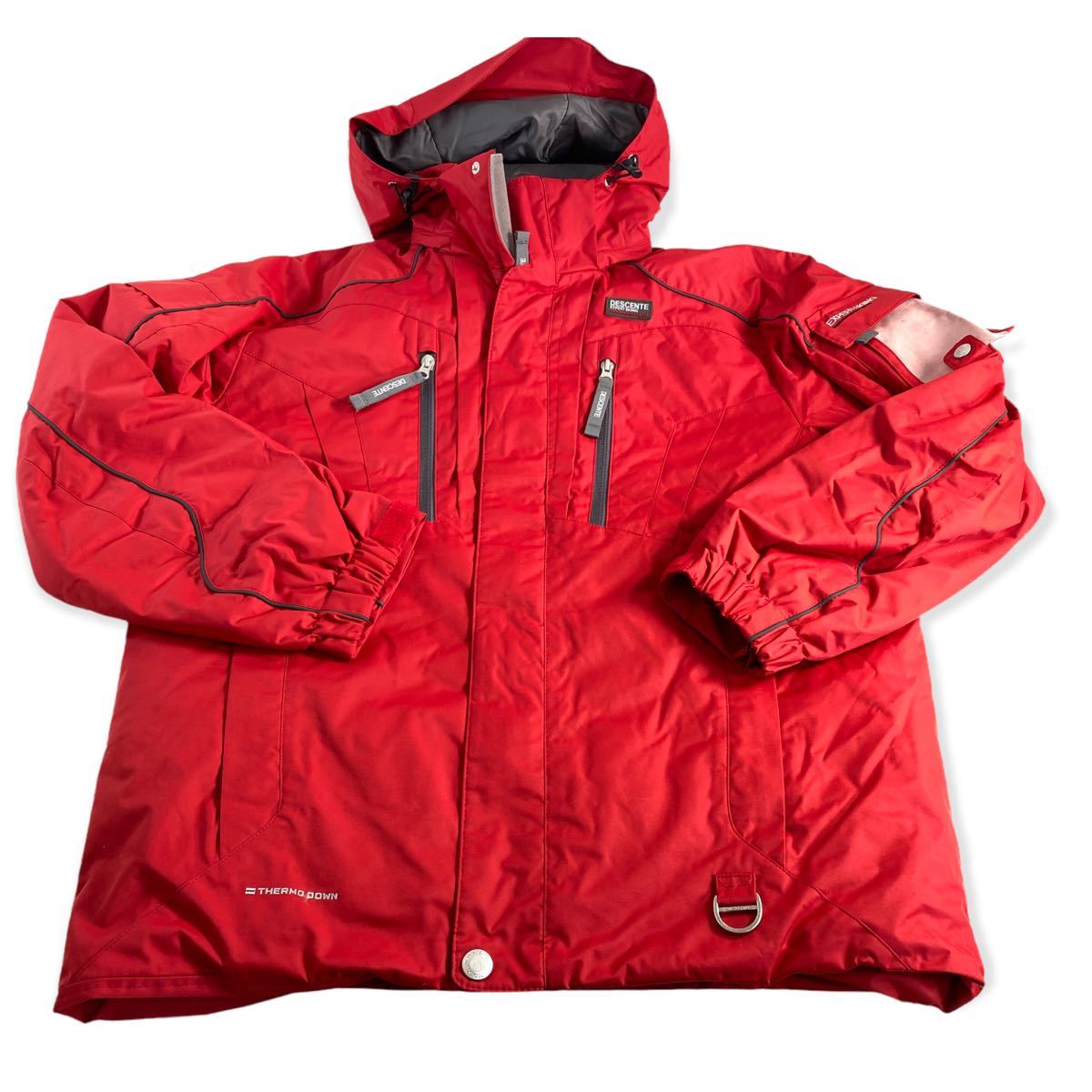 ★セット売り DESCENTE デサント ウェア スノーボードウェア スキーウェア スポーツウエア セットアップ 吊りパンツ 雪 冬 ダウン 管理を67