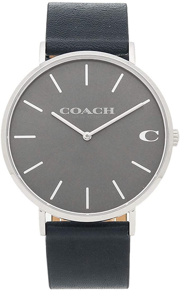 新品・未使用★COACH【コーチ】腕時計 アンティーク チャールズ グレーｘネイビー ビジネス ウォッチ 41mm 14602150　＃158220-682