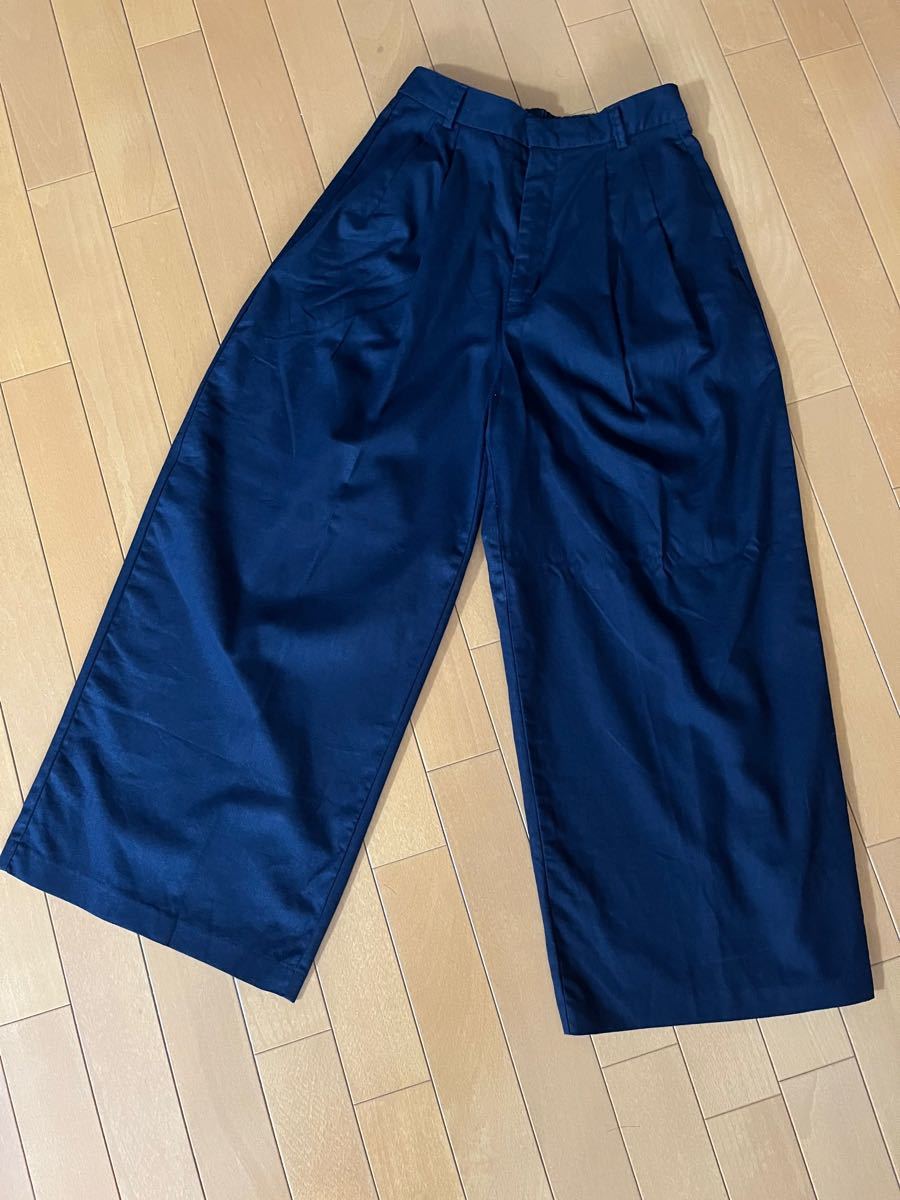 GU ジーユー ワイドパンツ【M】ネイビー ウエストゴム シャカシャカ 春 夏|PayPayフリマ ジーユー GU ワイドパンツ ロング丈 ネイビー M