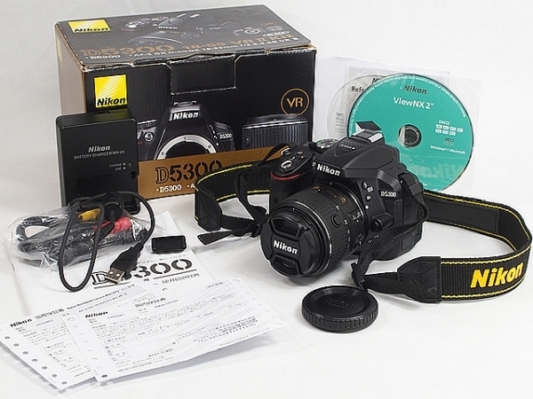 富士屋◆1円Start◆ニコン D5300 デジタル 一眼レフカメラ 18-55 VR Ⅱ Kit ニコン レンズ AF-S DX NIKKOR 55-200mm 1:4-5.6G ED VR Ⅱ set_画像1