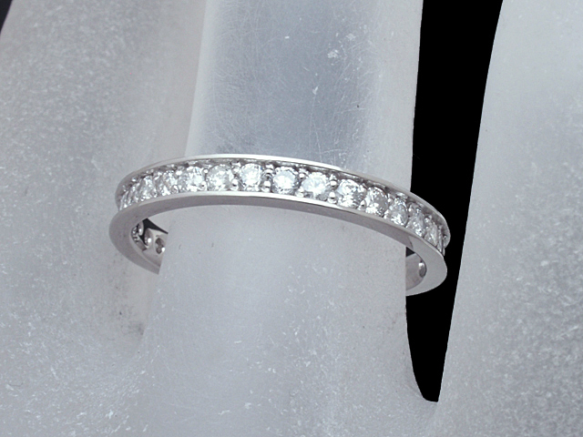富士屋◇送料無料◇ダイヤモンド/0.51ct エタニティリング Pt585 #14