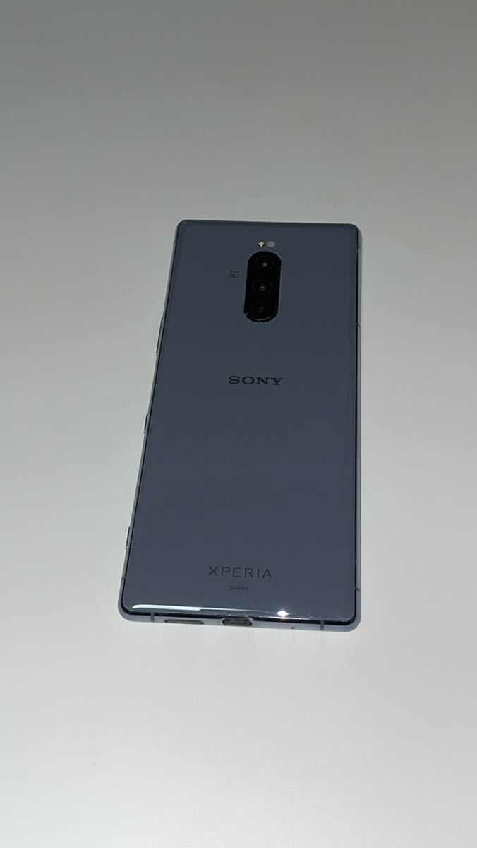 SIMフリー SONY Xperia 1 SOV40 au グレー SIMロック解除済み(Android 