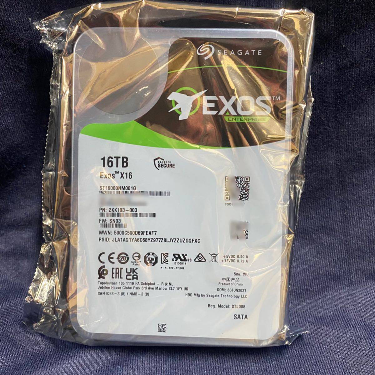 Seagate Exos X16 ST16000NM001G 16TB HDD 1台 内蔵ハードディスク 3.5