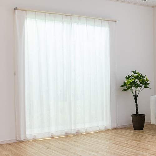 *.... window . recommendation * width 90cm height 180cm both opening 2 sheets set * fire prevention label *..* insulation lace curtain *UV cut mirror effect 1.5 times hida white 