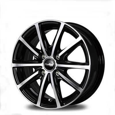 EuroSpeed/V25 ウィッシュ 10系 アルミホイール 1本 【17×7.0J 5-100 INSET48 ブラックポリッシュ】_画像2