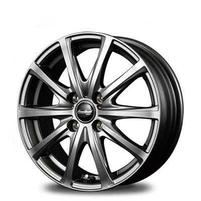 EuroSpeed/V25 タント/タントカスタム LA600S/LA610S アルミホイール 1本 【13×4.0B 4-100 INSET43 メタリックグレー】_画像2