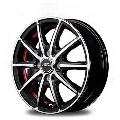 SCHNEIDER/SX-2 ステージア 35系 純正18インチ アルミホイール 1本 【17×7.0J 5-114.3 INSET38 BPO＋アンダーカットレッドクリア】_画像2