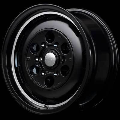 Garcia/CISCO FJクルーザー 15系 アルミホイール 4本セット【17×8J 6-139.7 INSET20 セミグロスブラックリムヴァーレイポリッシュ】_画像2