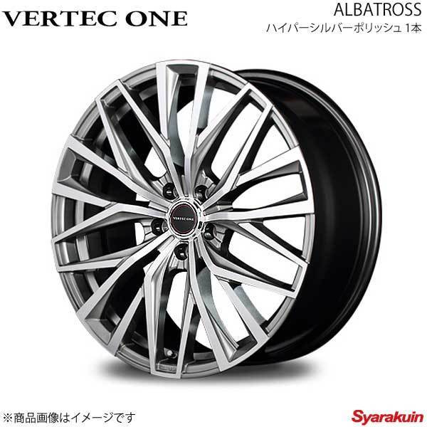 VERTEC ONE/ALBATROSS レガシィB4 BL5/BLE(2.0GT 3.0R) アルミホイール 1本 【18×7.0J 5-100 INSET48 ハイパーシルバーポリッシュ】_画像1