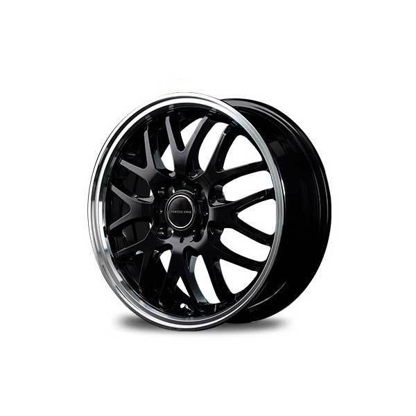 VERTEC ONE/EXE10 RAV4 30系(ワイド) アルミホイール 1本 【18×8.0J 5-114.3 INSET42 グロッシーブラック/リムポリッシュ】