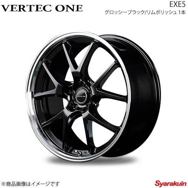 VERTEC ONE/EXE5 アルファード/ヴェルファイア 30系 後期 2.5L/HV アルミホイール1本【18×8.0J 5-114.3 INSET42 グロッシーBK/リムPO】_画像1