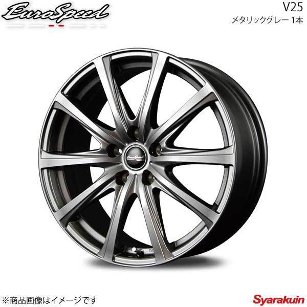 EuroSpeed/V25 タント/タントカスタム LA600S/LA610S アルミホイール 1本 【14×4.5J 4-100 INSET45 メタリックグレー】_画像1