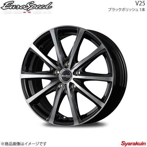 EuroSpeed/V25 フレアワゴン/フレアワゴンカスタムスタイル MM32/42S アルミホイール4本セット【13×4.0B 4-100 INSET43 BK-PO】_画像1