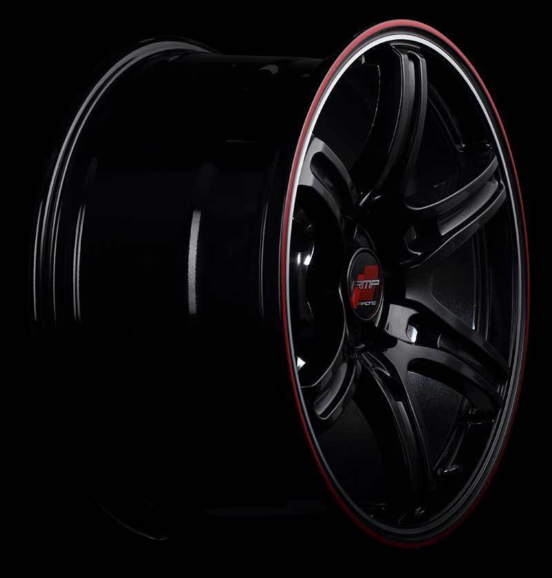 RMP RACING/R60 レガシィアウトバック BP9/BPE ホイール 1本【17×7.0J 5-100 INSET48 クリスタルブラック/デュアルPO/レッド＆クリア】_画像4