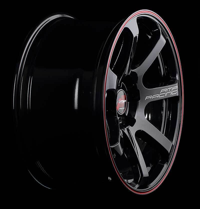 RMP RACING/R07 MAZDA3 FASTBACK/MAZDA3 SEDAN BP系 アルミホイール 1本 【17×7.0J 5-114.3 INSET48 ブラック/リムレッドライン】_画像4