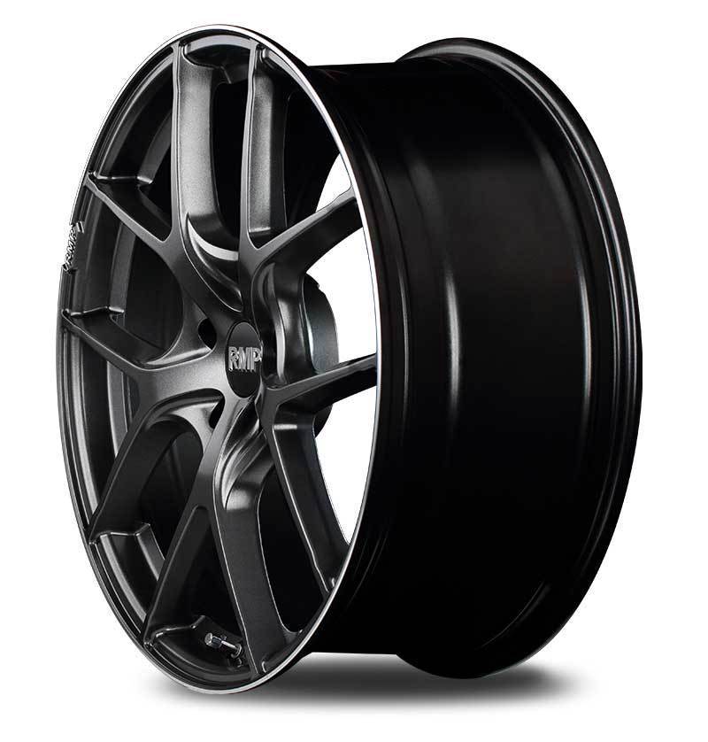 RMP/025F スカイライン 37系 後期 アルミホイール 1本 【17×7.0J 5-114.3 INSET40 セミグロスガンメタ＋リムエッジDC＋ロゴマシニング】_画像5