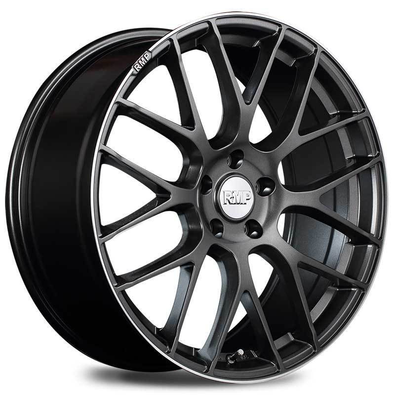 RMP/028F フーガ 50系 アルミホイール 1本 【18×8.0J 5-114.3 INSET42 セミグロスガンメタ＋リムエッジDC＋ロゴマシニング】_画像3