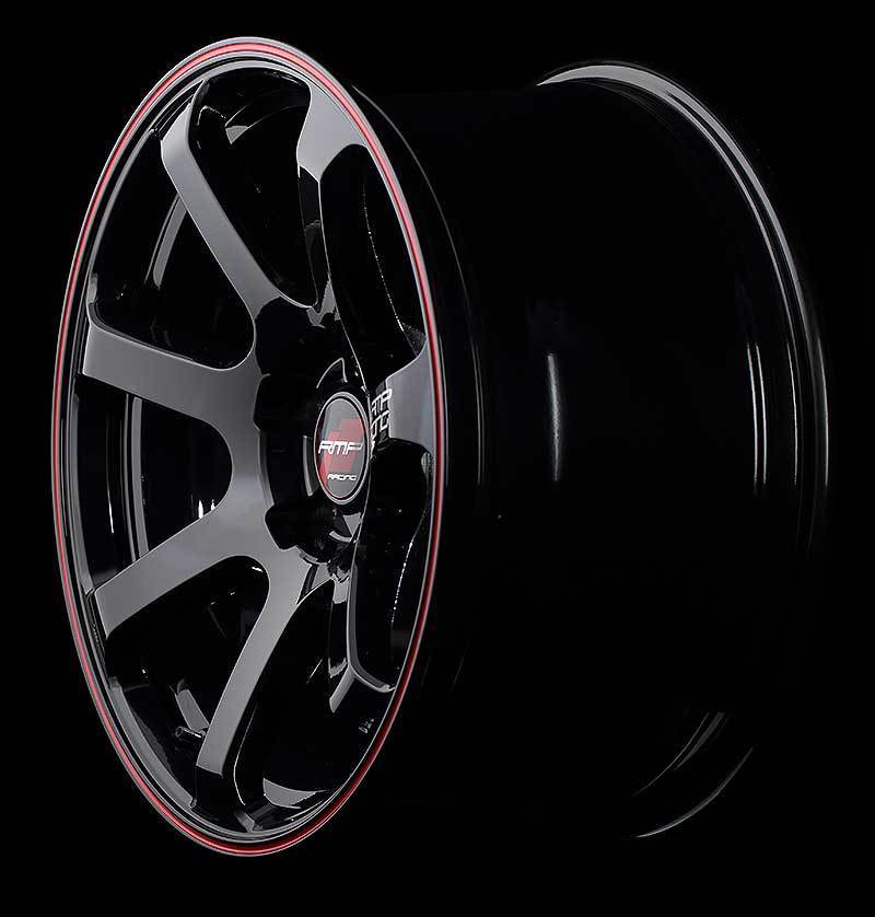 RMP RACING/R07 C-HR(ガソリン/HV) 50系/10系(GRスポーツ含む) ホイール4本セット 【17×7.0J 5-114.3 INSET48 BK/リムレッドライン】_画像5