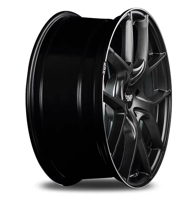 RMP/025F フォレスター SK系 1.8+ターボ アルミホイール 4本セット 【18×7.0J 5-114.3 INSET48 S.BK+リムエッジDC+ロゴマシニング】_画像4