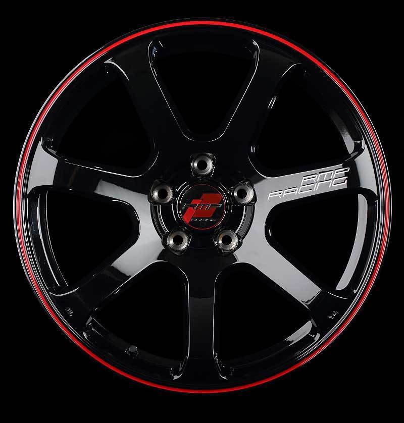 RMP RACING/R07 フーガ 50系 アルミホイール 4本セット【18×8J 5-114.3 INSET45 ブラック/リムレッドライン】_画像2