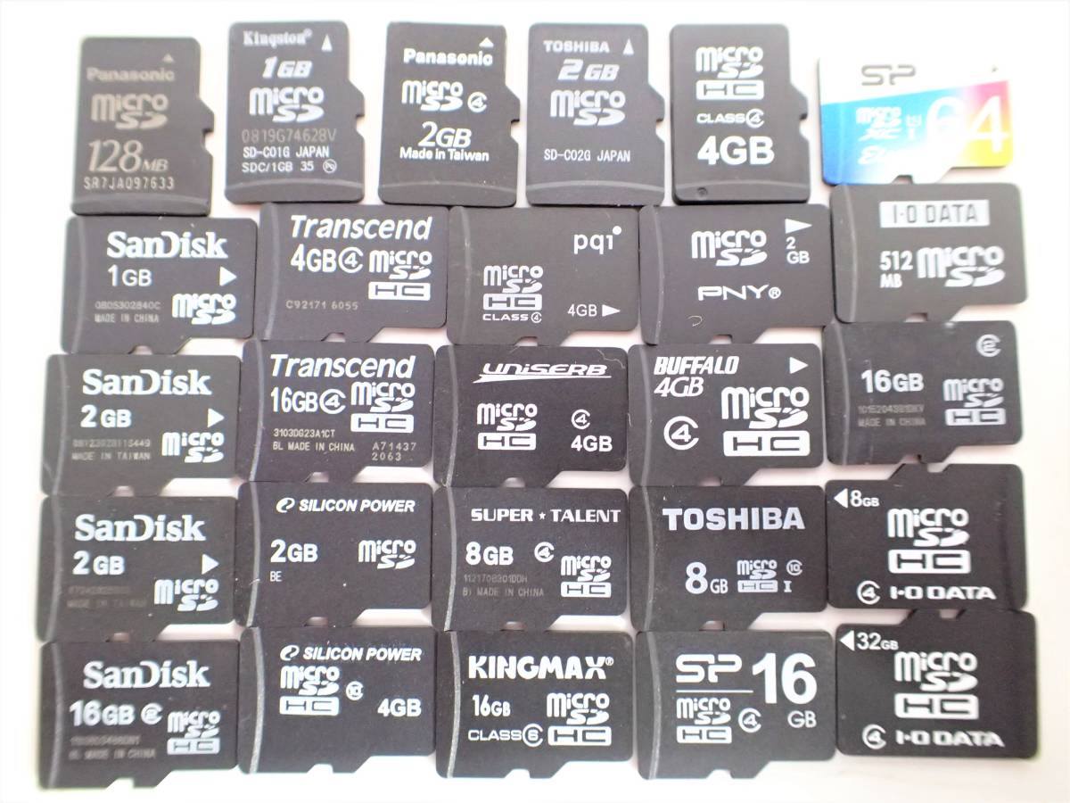 FS620/マイクロSDカード microSD 26点まとめ/1GB 2GB 4GB 8GB 16GB