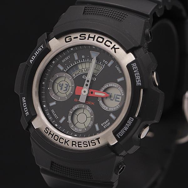 超安い品質 C188 箱有 メンズ腕時計 QZ デジアナ 黒文字盤 AW-590 良品【カシオ】Gショック その他