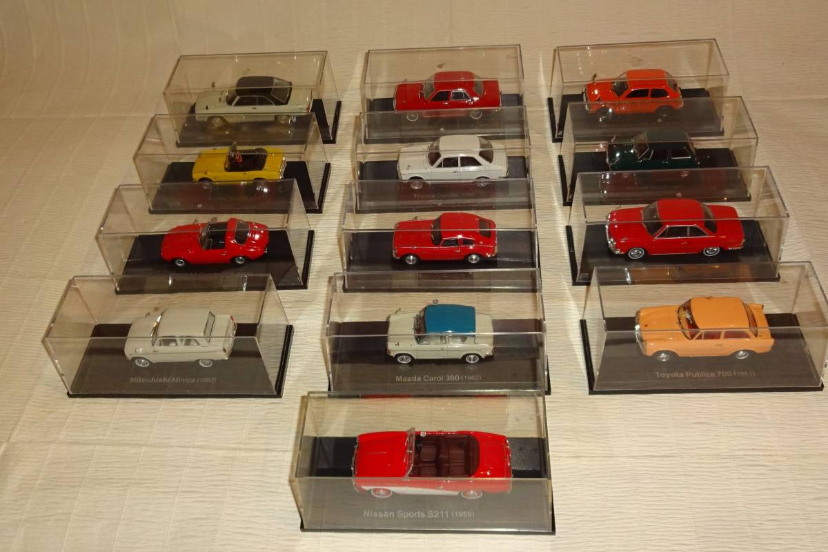国産名車コレクションケース入りミニカー13点まとめて 1/43 国産名車コレクションケース入りミニカー13点まとめて 1/43