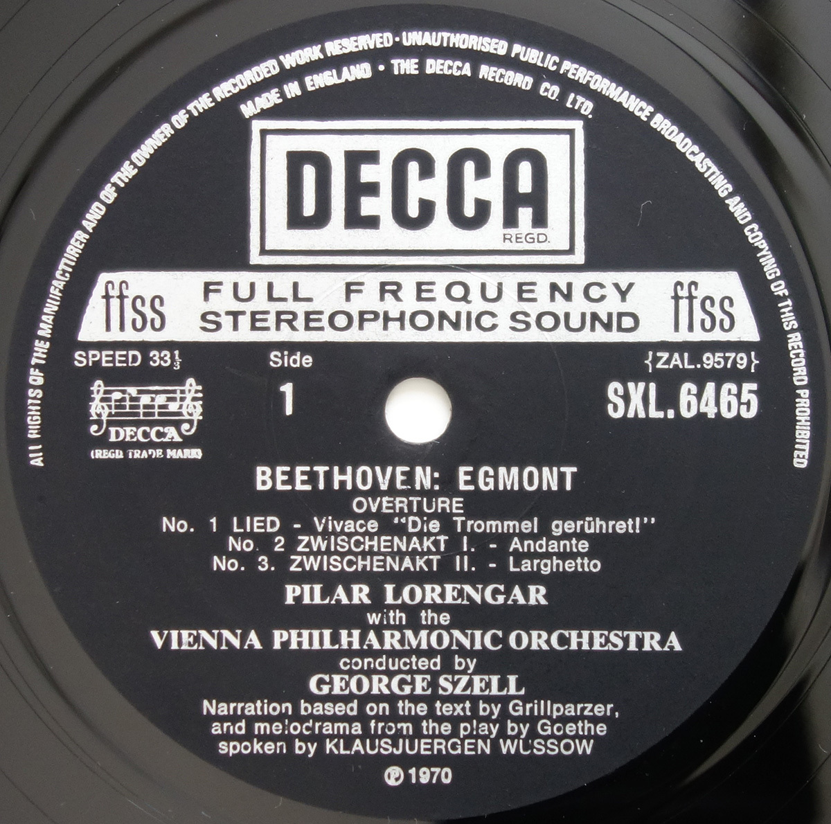  britain DECCA SXL6465 the first . George * cell, we n* Phil is - moni - orchestral music ., pillar ru* low brick -, beige to-venegmonto all bending 