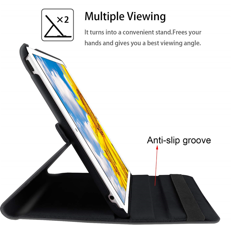 送料無料 iPad mini 第6世代 2021 mini6 360度回転 カバー ホワイト スタンド機能付 自動スリープ機能付 軽量 高品質PUレザーケース 互換品_画像3