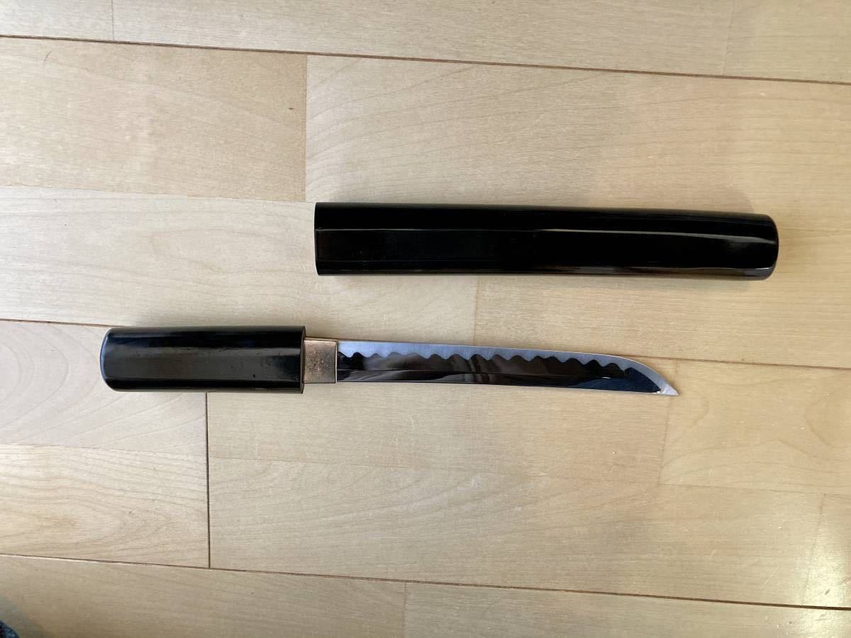模造刀 美術刀剣 日本刀 黒鞘 6寸 短刀 送料無料_画像2