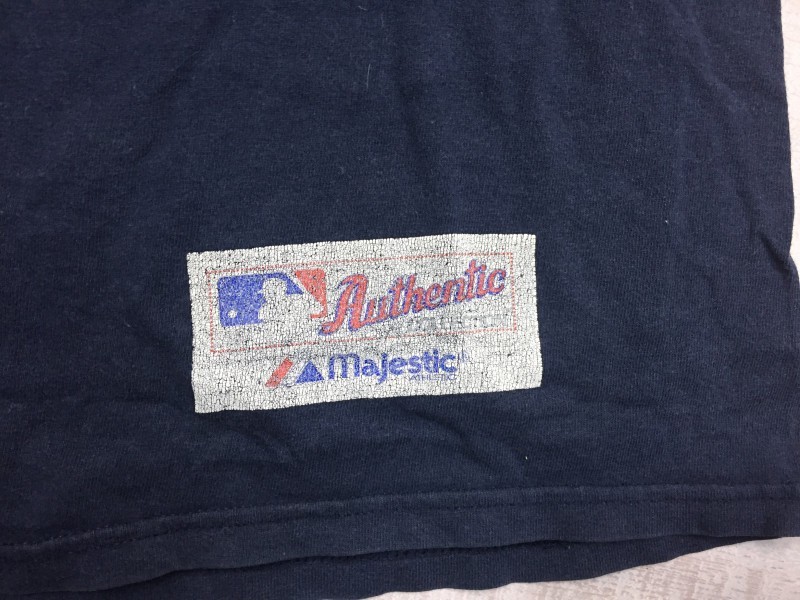 Majestic マジェスティック MLB シカゴ・カブス CUBS 野球 オールド古着 アメカジ 90s ストリート 半袖Tシャツ メンズ M 紺