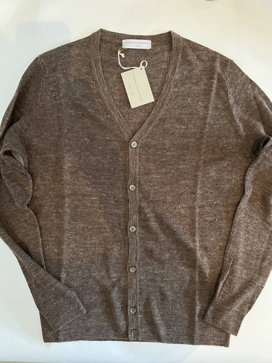 FILIPPO DE LAURENTIISfilipote low Len tis cardigan linen silk 48