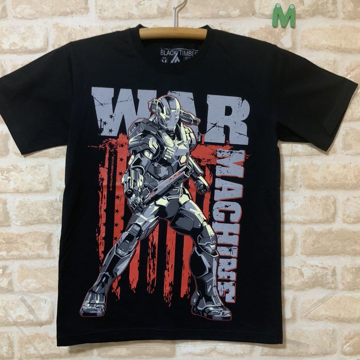ウォーマシーン　イラスト　Tシャツ　Mサイズ　War Machine マーベル_画像1