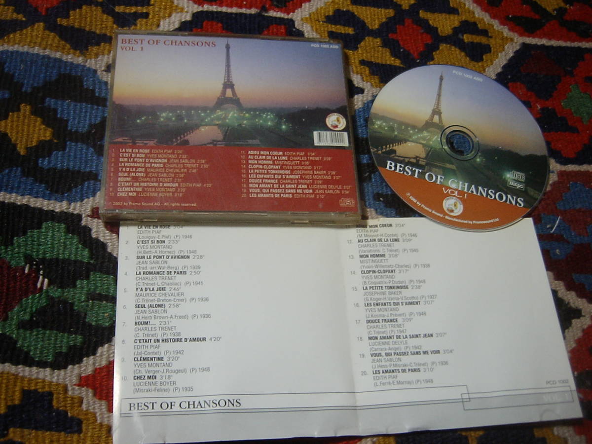 エディット・ピアフ　イヴ・モンタンほか　全20曲 ベスト・オブ・シャンソン （CD）/ BEST OF CHANSONS VOL. 1 PCD 1002 ADD 2002年_画像3
