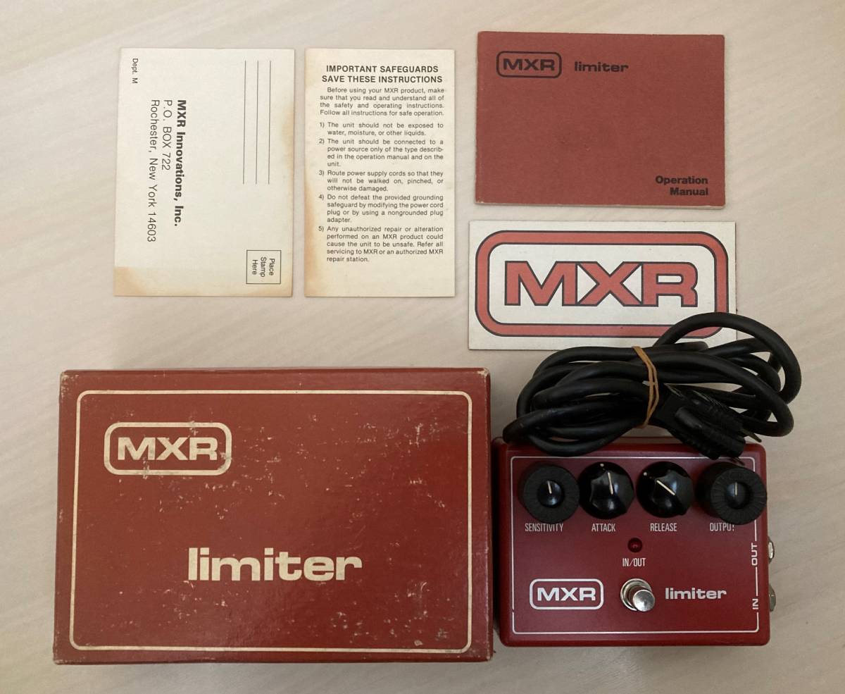 MXR/ LIMITER/USA/VINTAGE/つや有/箱、ステッカー、説明書付/激レア